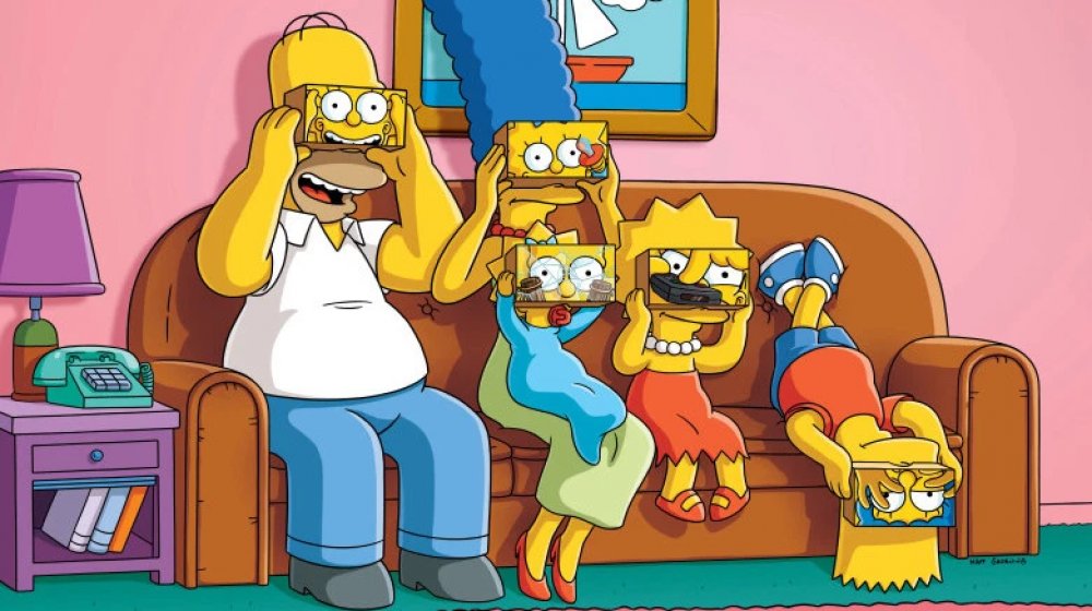 The Simpsons riff on virtual reality goggles in a promo image