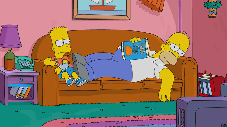 Bart scowls at Homer
