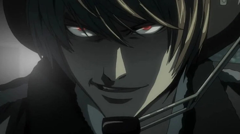 Yagami Light watching his plans come to fruition 