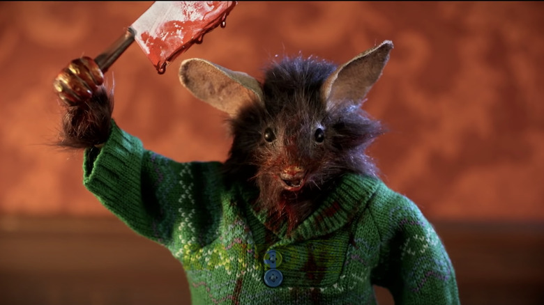 Stop-Motion Mouse with a Cleaver runs