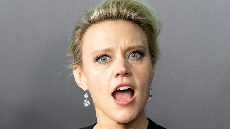 Kate McKinnon shocked open mouth