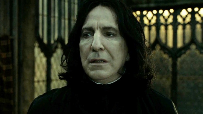 Snape looking concerned