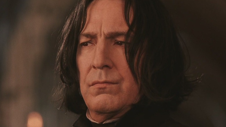 Snape with a confused expression