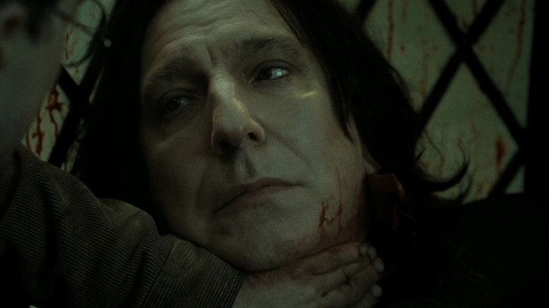 Snape staring at Harry