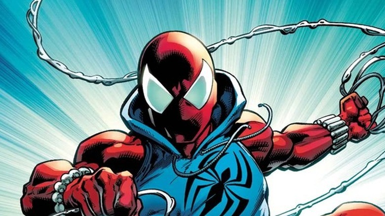 Scarlet Spider Ben Reilly swings in