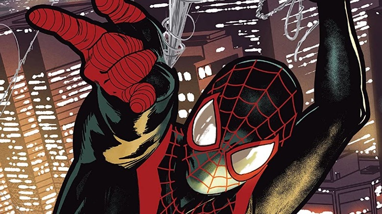 Miles Morales Spider-Man shoots web