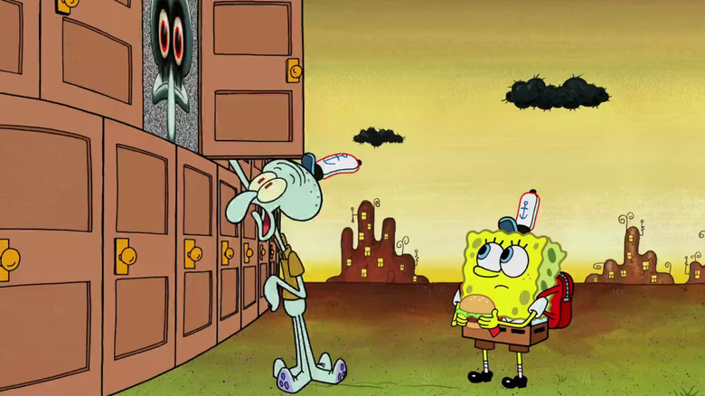 SpongeBob and Squidward encountering Squidward's Suicide