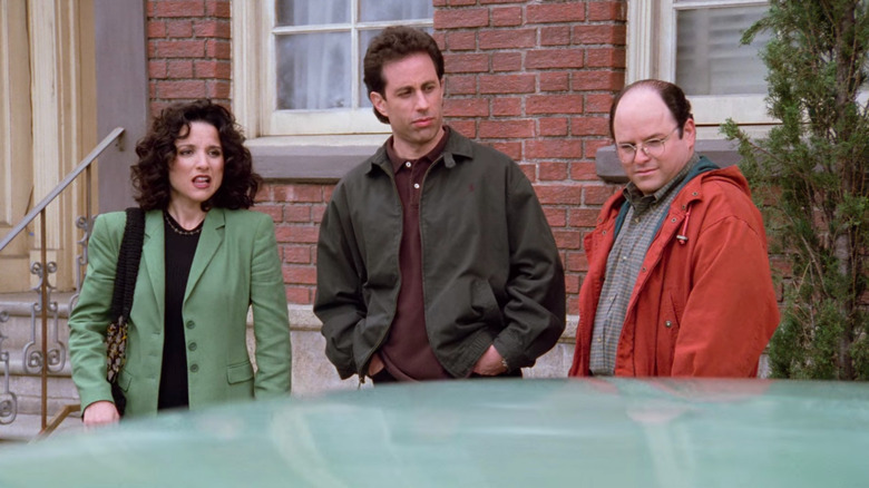 Julia Louis-Dreyfus, Jerry Seinfeld, and Jason Alexander in Seinfeld