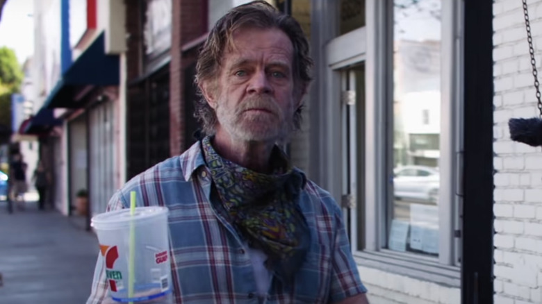 Frank Gallagher drinking