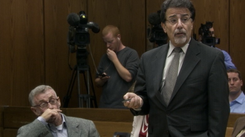 Michael Peterson and David Rudolf in court