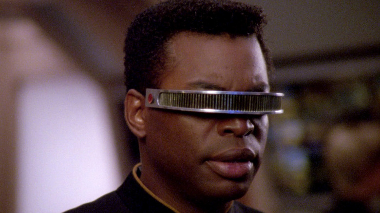 Geordi working out a problem