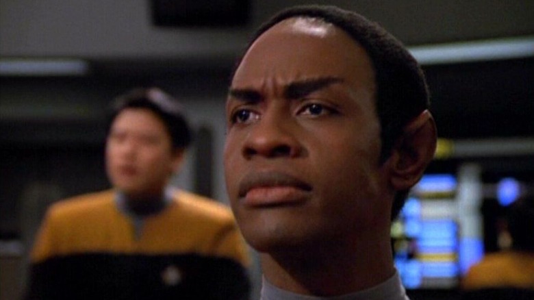 Star Trek: Voyager Tuvok commands on the bridge