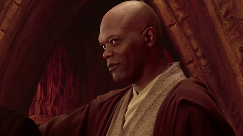 Mace Windu talking to Count Dooku