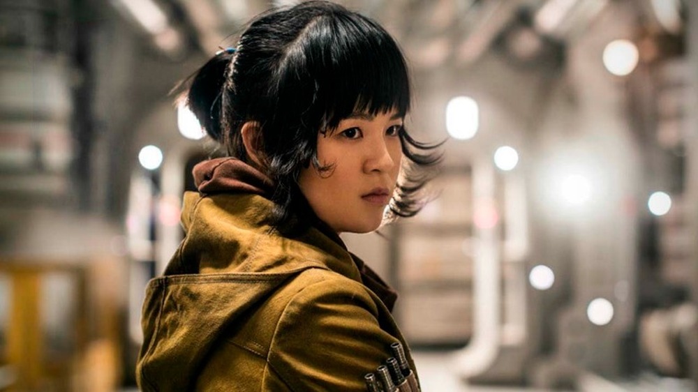 Rose Tico looking over her shoulder