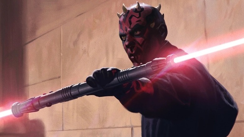 Darth Maul and his double bladed lightsaber