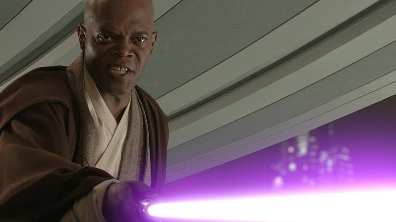 Mace Windu and his purple lightsaber