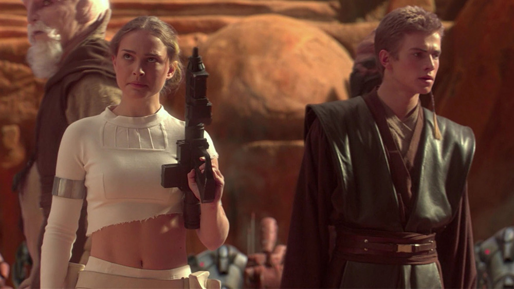 Natalie Portman and Hayden Christensen in Star Wars Attack of the Clones