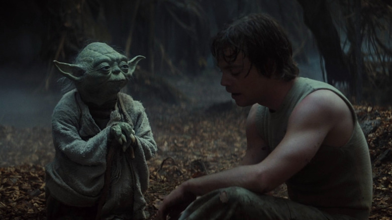 Luke sitting next to Yoda