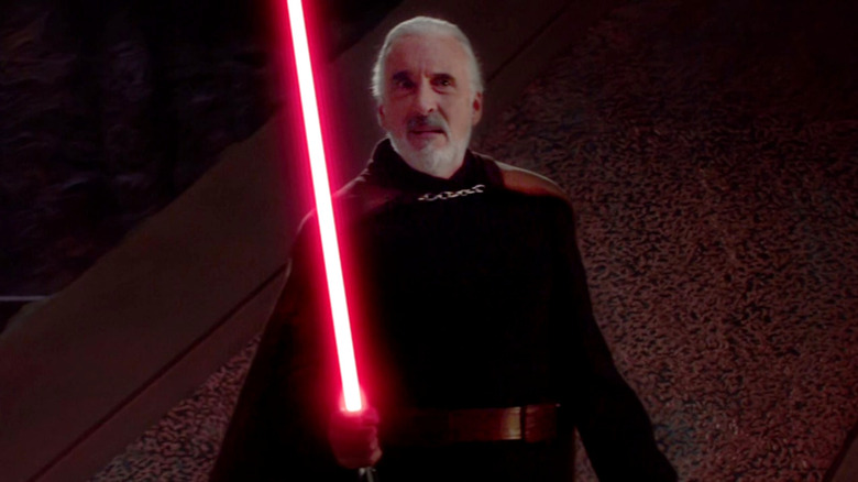 Christopher Lee as Count Dooku in "Attack of the Clones"