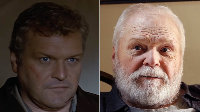 Brian Dennehy stares