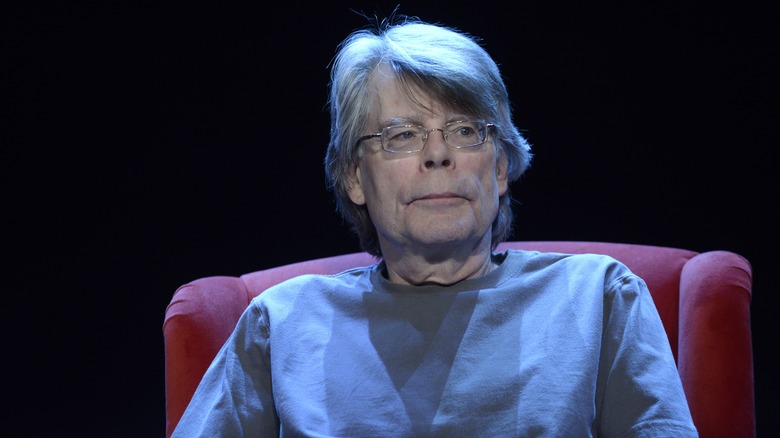 Stephen King looking to the side