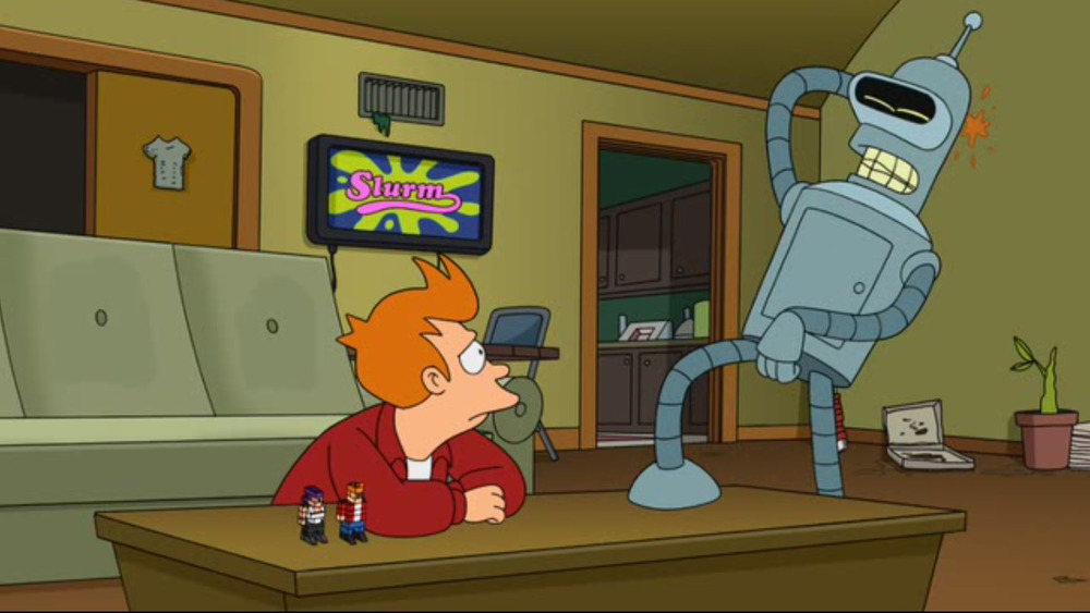 Fry and Bender hanging out