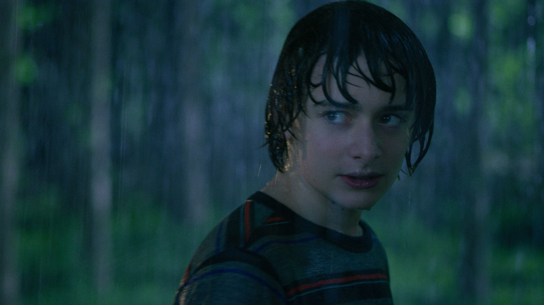 Will Byers glares in rain