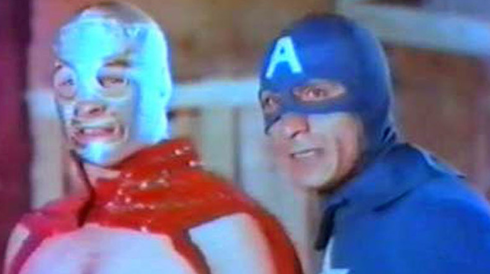 Santo with Captain America