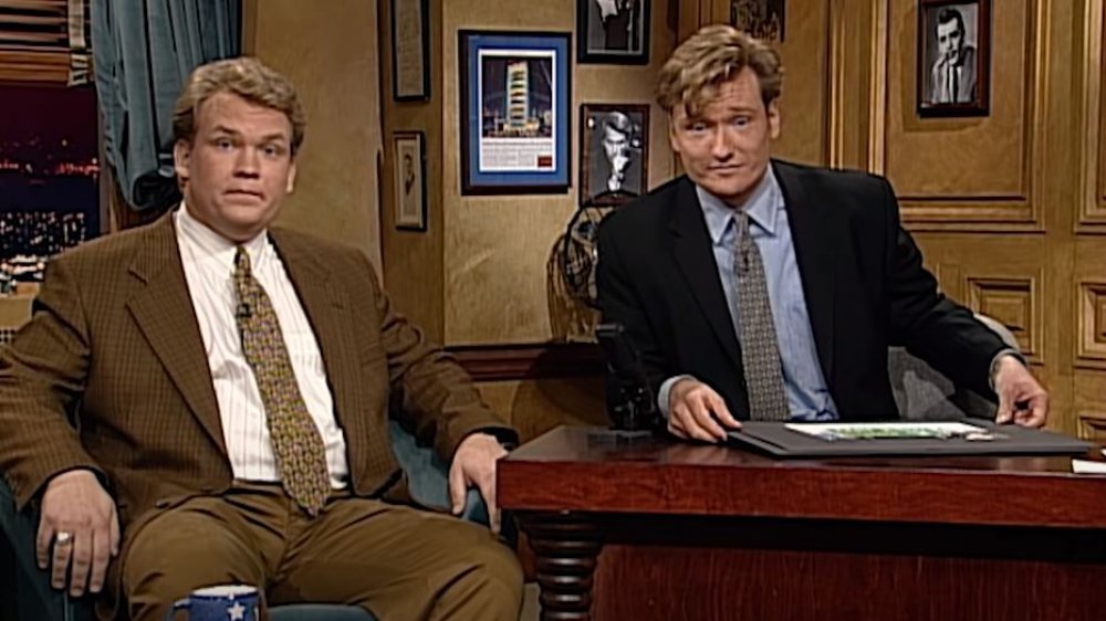 Andy Richter and Conan O'Brien on Late Night