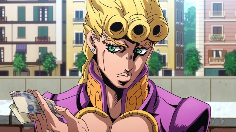 Giorno Giovanna paying with cash