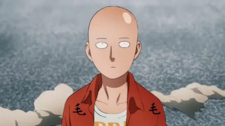 Saitama looking confused