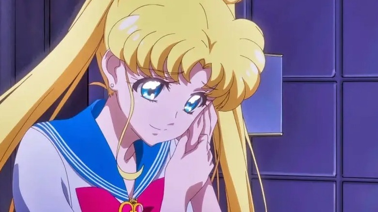 Usagi Tsukino holding her head