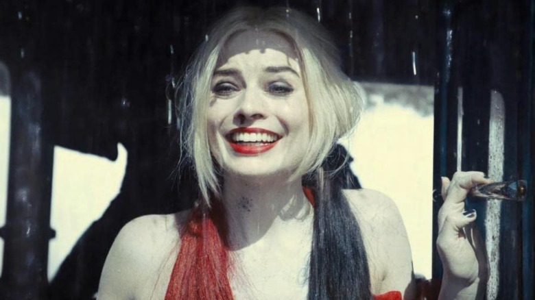 Harley Quinn smiles at someone