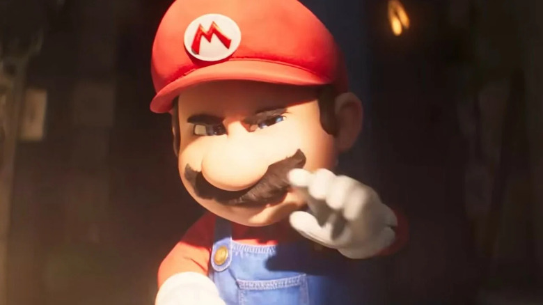 Mario wincing at light