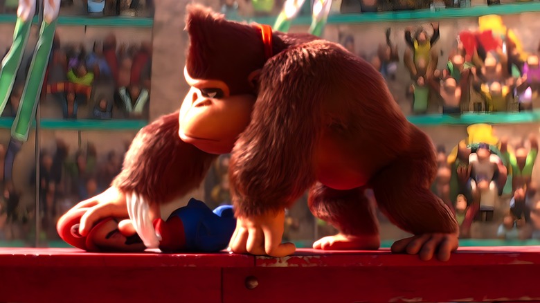 Donkey Kong fighting Mario