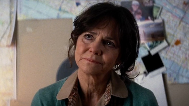 Sally Field's Aunt May grimacing