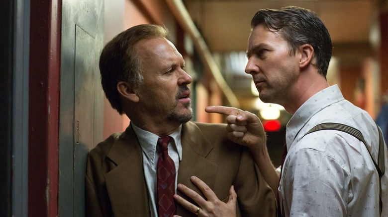 Riggan and Mike arguing in Birdman