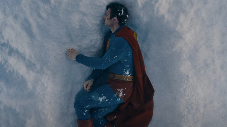 Superman lies in a Yamcha pose in the "Superman" trailer