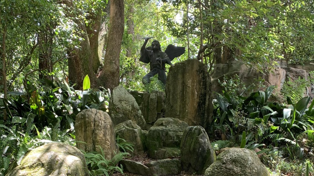 Tengu statue in Epcot Japan pavilion Disney 