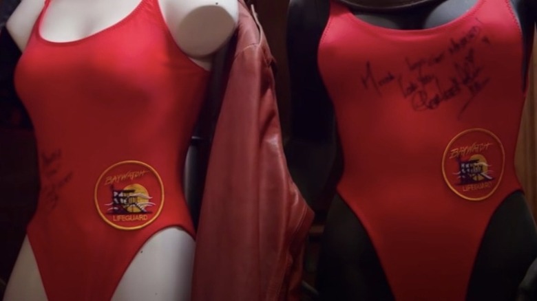 A pair of signed Baywatch suits