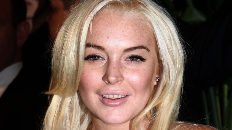 Lindsay Lohan smiling