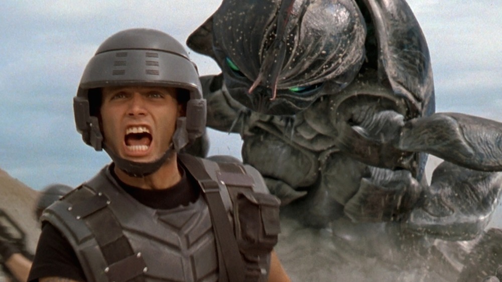 Casper Van Dien Johnny Rico yelling tank bug