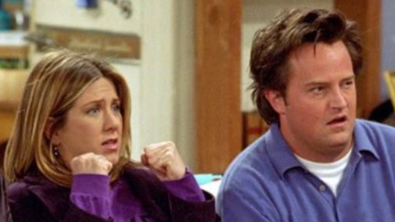 Rachel Greene and Chandler Bing horrified