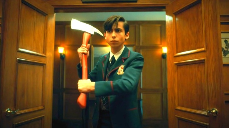 Number Five brandishing an ax on The Umbrella Academy