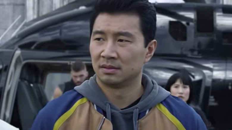 Shang-Chi exiting a helicopter