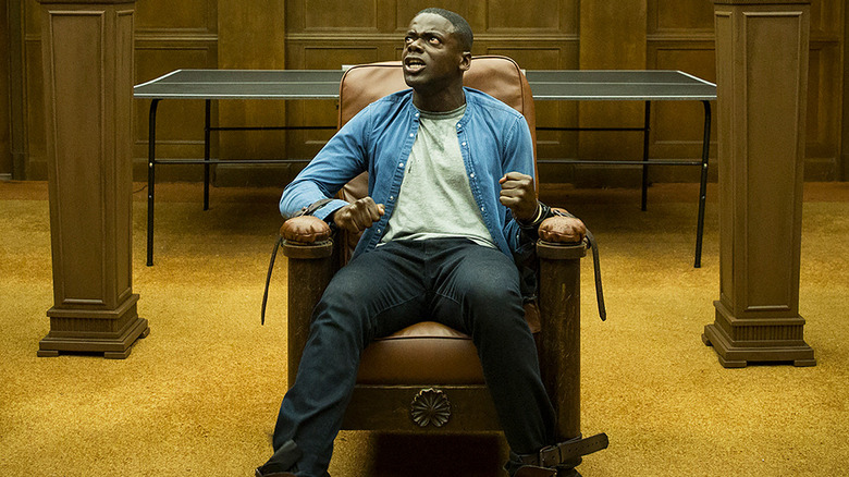 Daniel Kaluuya strapped to a chair in Get Out