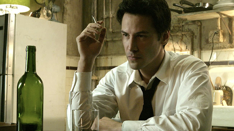 Keanu Reeves smoking