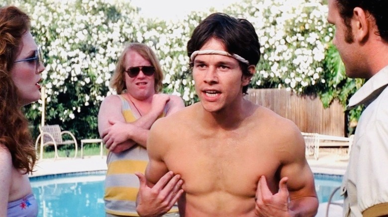 Mark Wahlberg playing Dirk Diggler