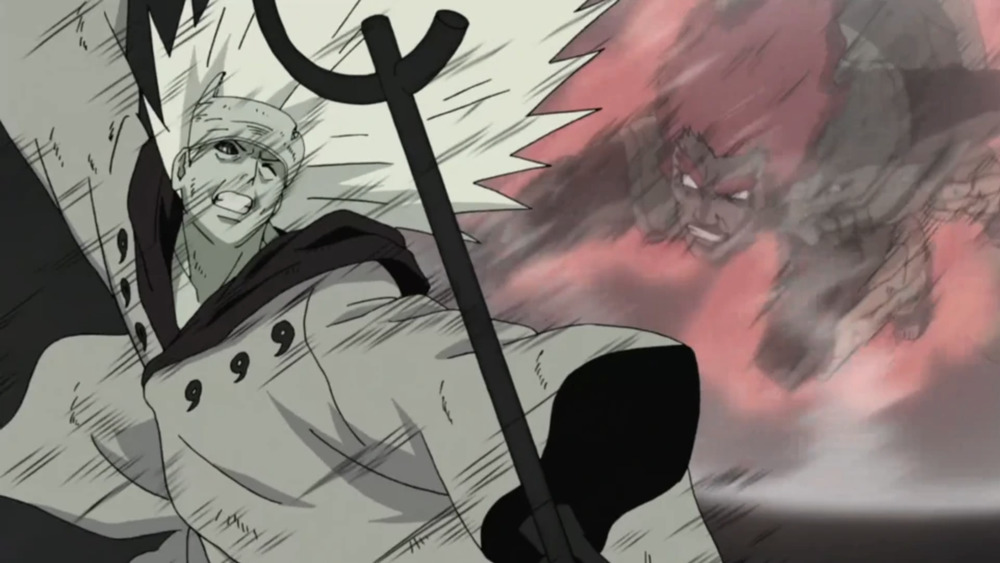 Might guy punching Madara Uchiha