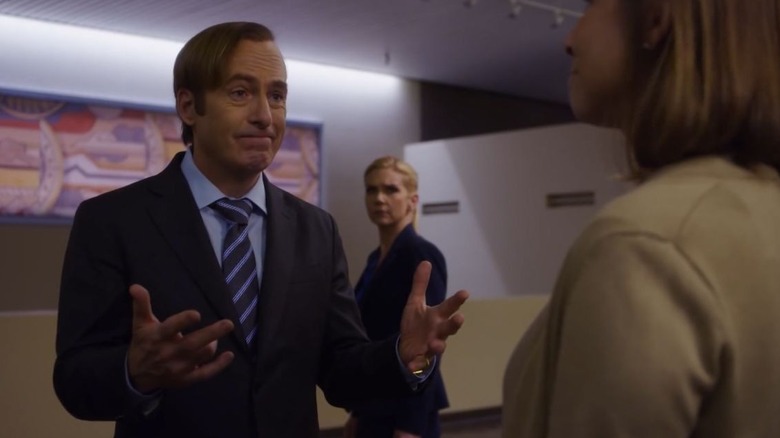 Saul Goodman attempts to talk his way out